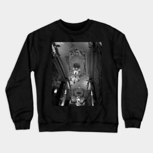 Oriental Theater, Chicago - Black & White Crewneck Sweatshirt